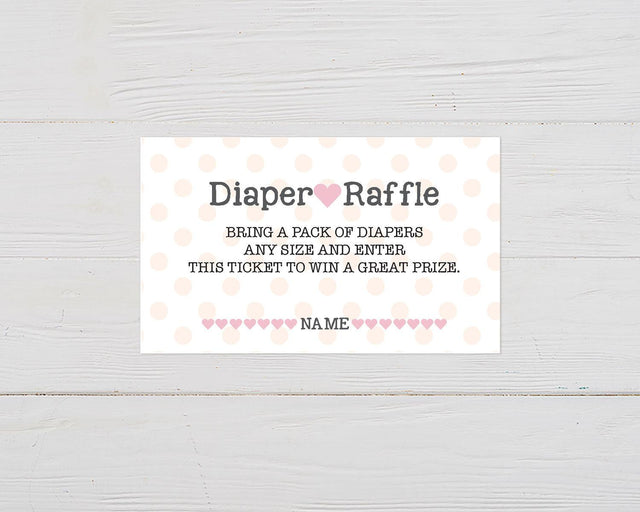 Heart and Polka Dots Diaper Raffle - goprintplus