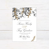 Hint of Gold Invitations - goprintplus