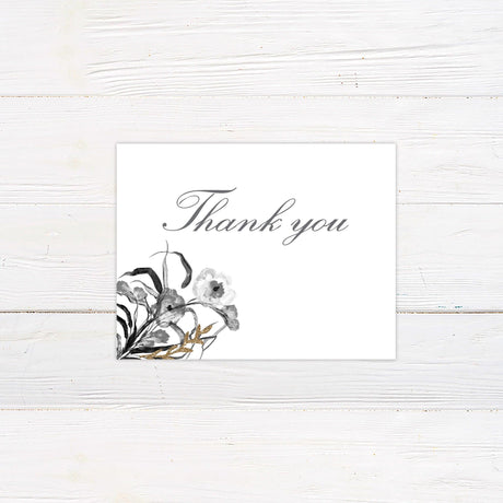 Hint of Gold Thank You Card - goprintplus