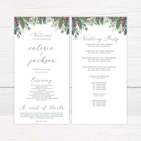 Holly Berries Invitations - goprintplus