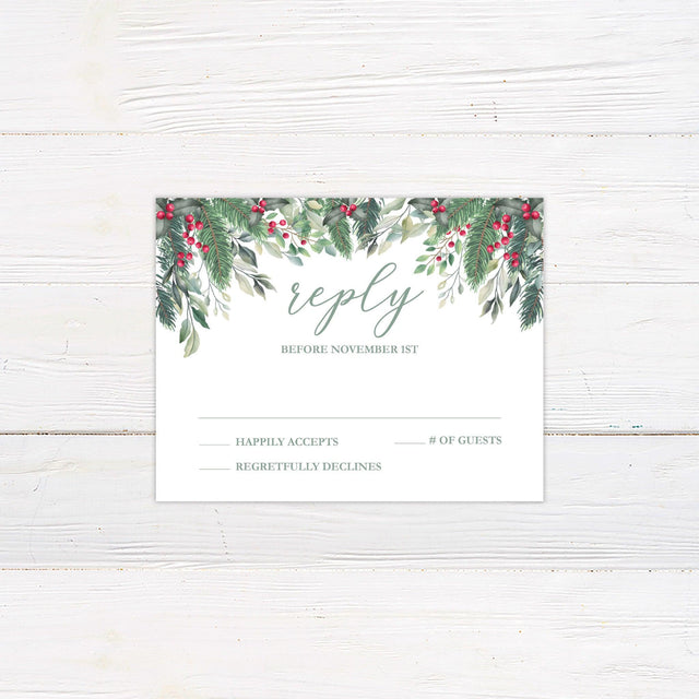 Holly Berries RSVP - goprintplus