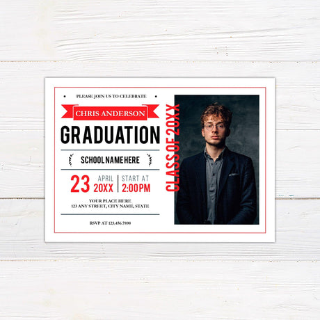Horizontal Graduation Invitation - goprintplus