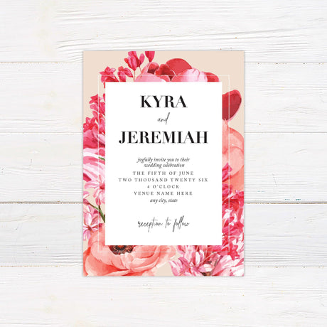 Hot Pink Harvest Invitations - goprintplus