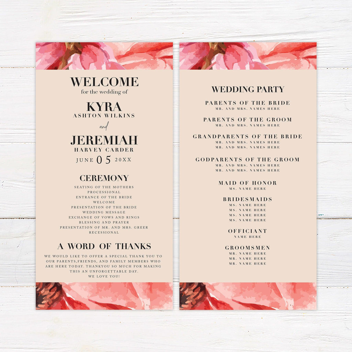 Hot Pink Harvest Invitations - goprintplus