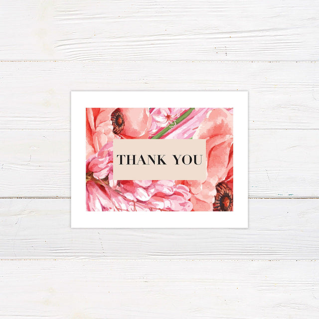 Hot Pink Harvest Thank You Card - goprintplus