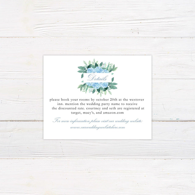 Hydrangea Wood Details Cards - goprintplus