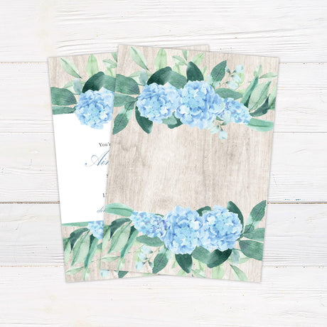 Hydrangea Wood Invitations - goprintplus