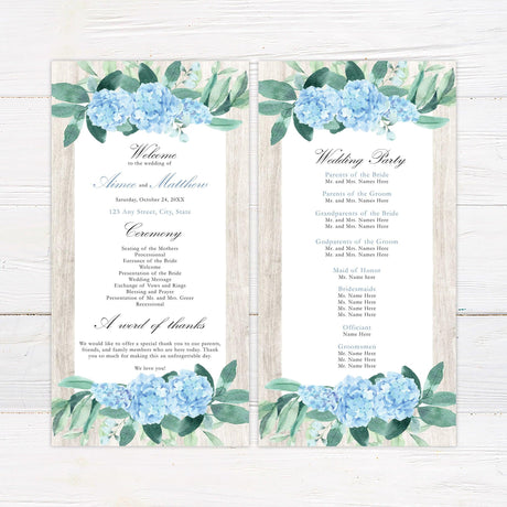 Hydrangea Wood Invitations - goprintplus