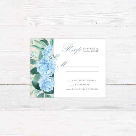 Hydrangea Wood Invitations - goprintplus