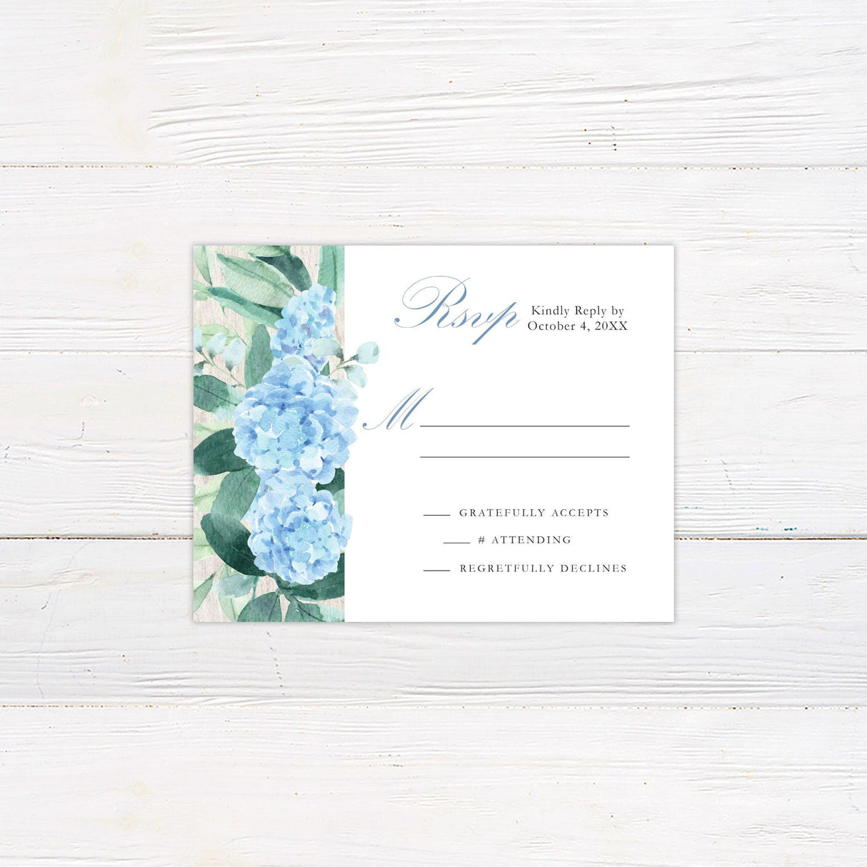 Hydrangea Wood RSVP - goprintplus