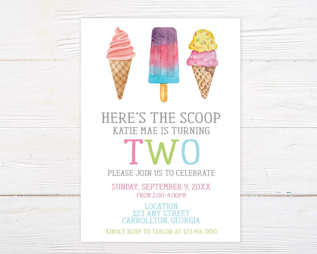 Ice Cream Party Invitation - goprintplus