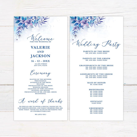 Icy Floral Invitations - goprintplus