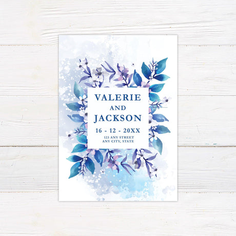 Icy Floral Invitations - goprintplus