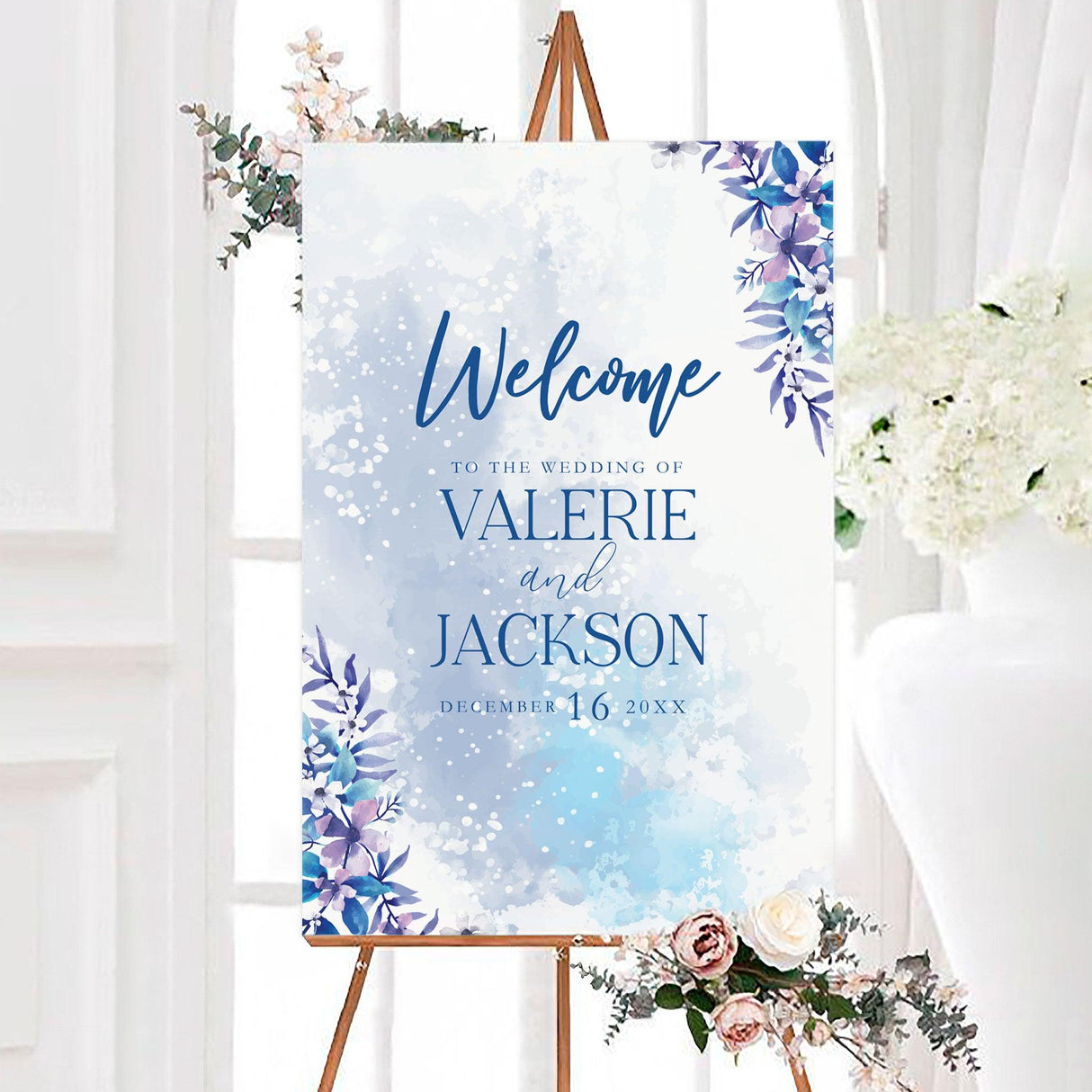 Icy Floral Invitations - goprintplus