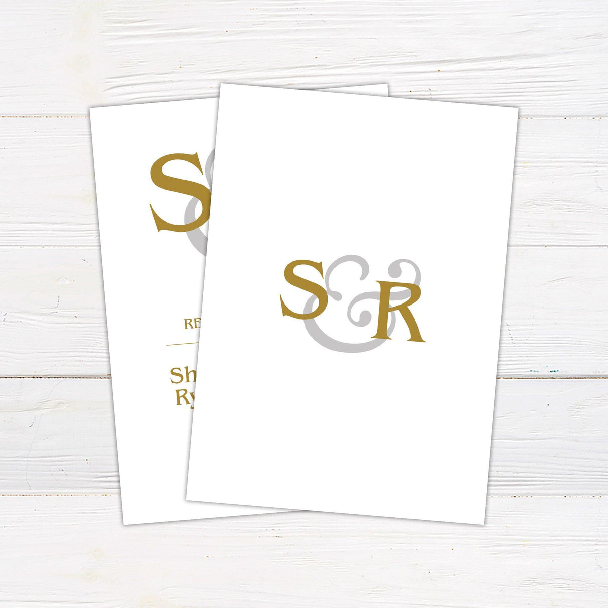 Initials Invitation - goprintplus