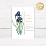 Iris Vintage Foil Invitation - goprintplus