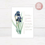 Iris Vintage Foil Invitation - goprintplus