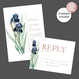 Iris Vintage Foil Invitation - goprintplus