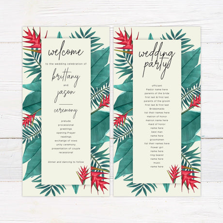 Island Leaves Invitations - goprintplus