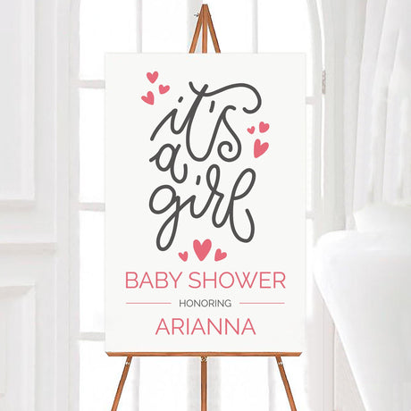 Its A Girl Heart Shower - goprintplus