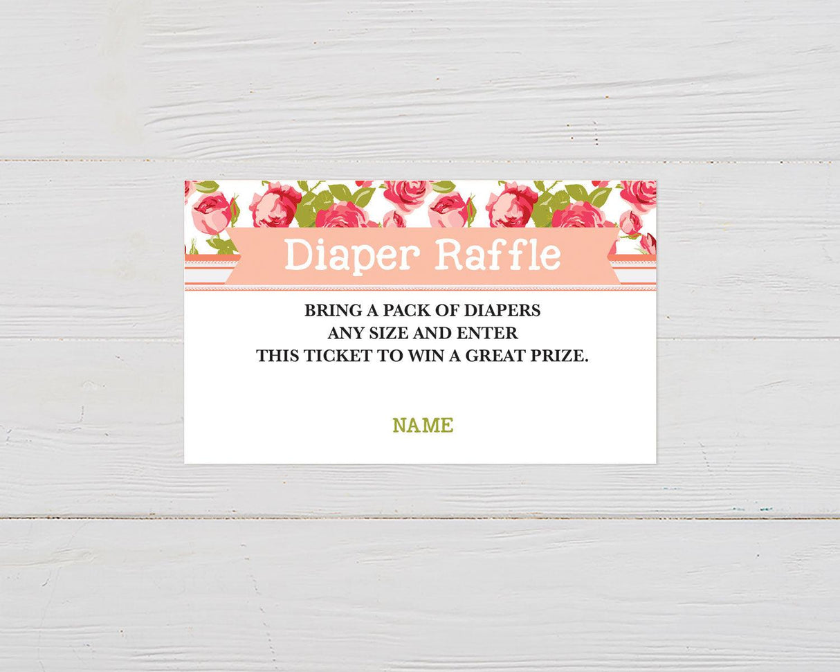 Jute and Floral Diaper Raffle - goprintplus