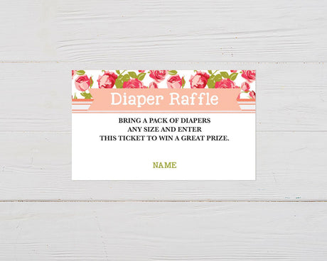 Jute and Floral Diaper Raffle - goprintplus