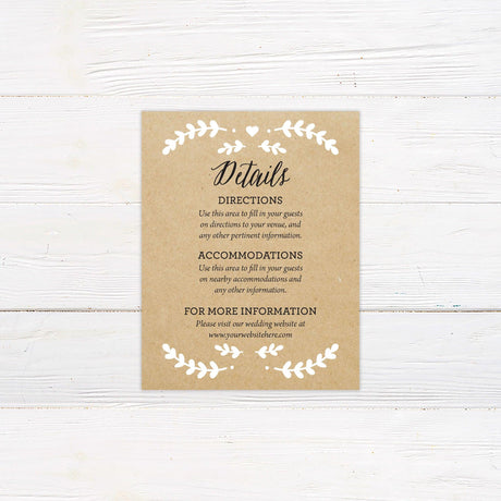 Kraft and White Details Cards - goprintplus