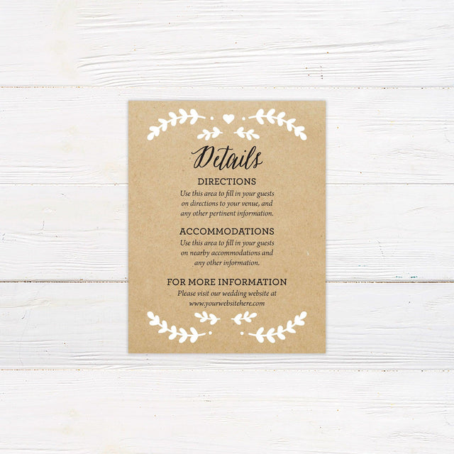 Kraft and White Details Cards - goprintplus