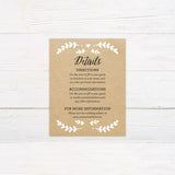 Kraft and White Invitations - goprintplus