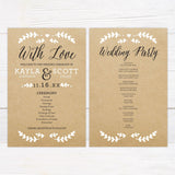 Kraft and White Invitations - goprintplus