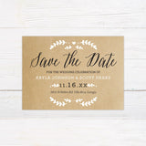 Kraft and White Invitations - goprintplus