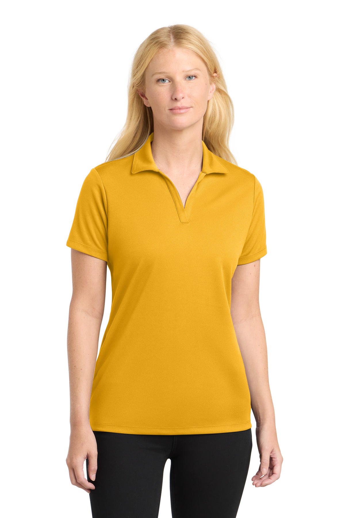 - Sport-Tek ®  Women's PosiCharge ®  RacerMesh ®  Polo. LST640 -