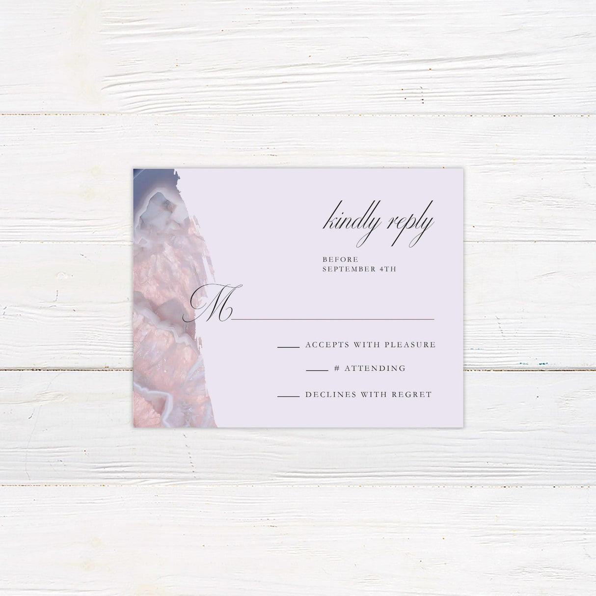 Lavendar Geode RSVP - goprintplus