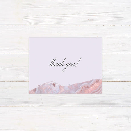 Lavendar Geode Thank You Card - goprintplus