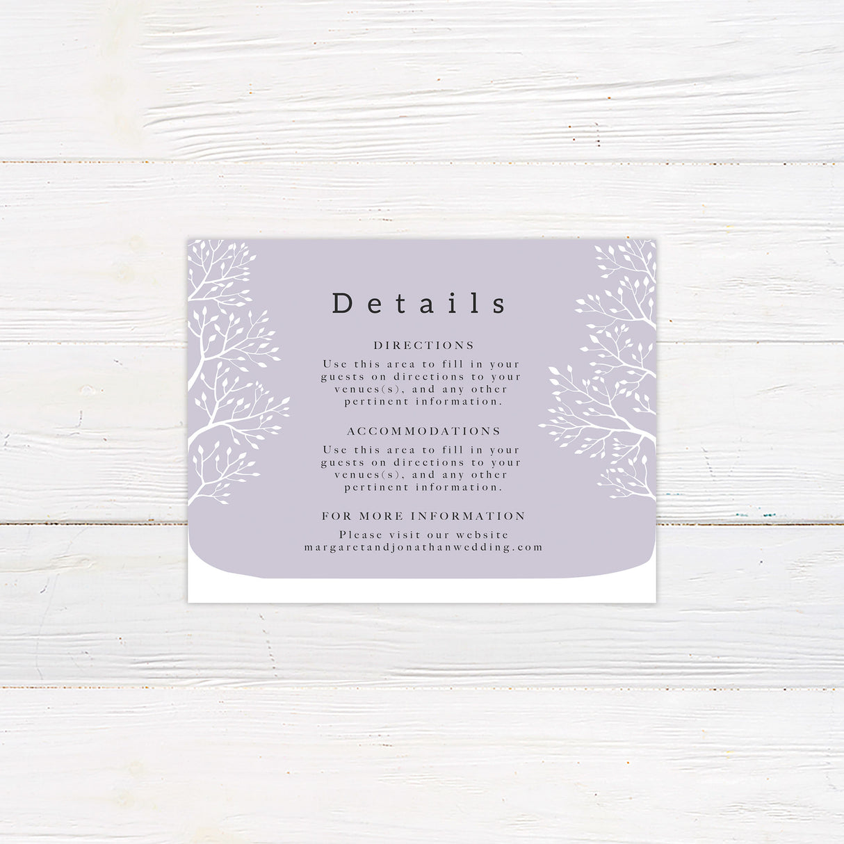 Lavender Winter Invitations