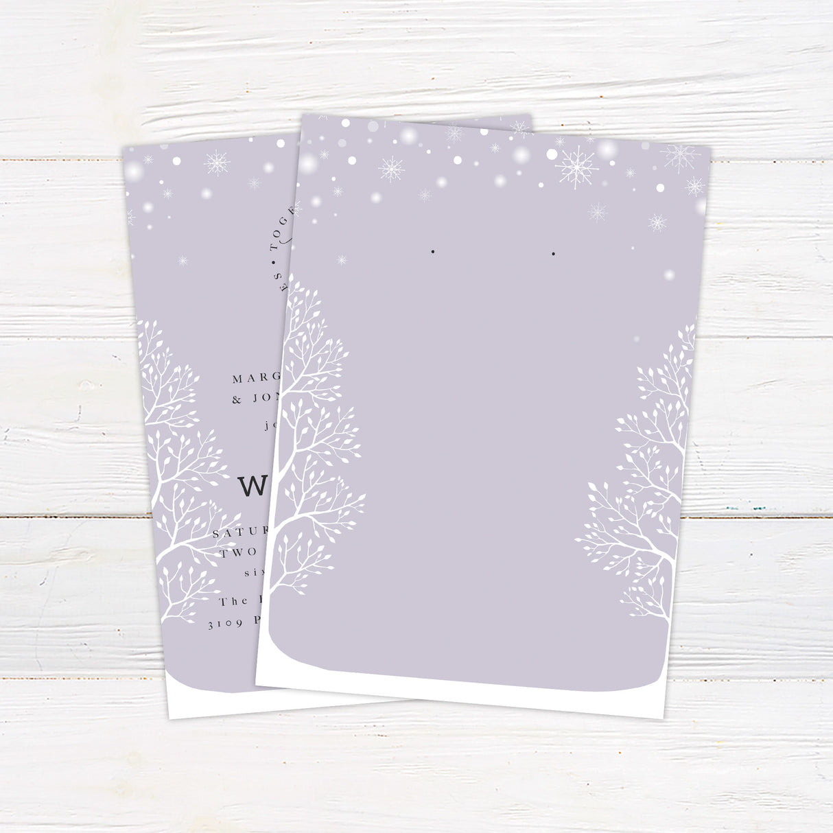 Lavender Winter Invitations