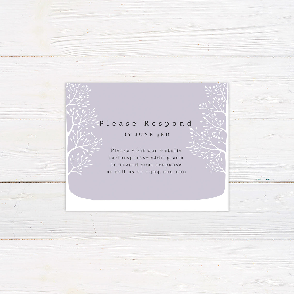 Lavender Winter Invitations