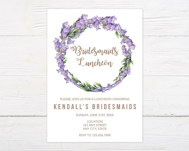 Lavender Wreath Invitation - goprintplus
