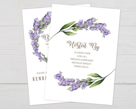 Lavender Wreath Invitation - goprintplus