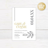 Leaf Imprint Foil Invitation - goprintplus