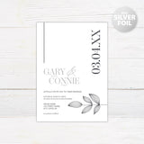 Leaf Imprint Foil Invitation - goprintplus