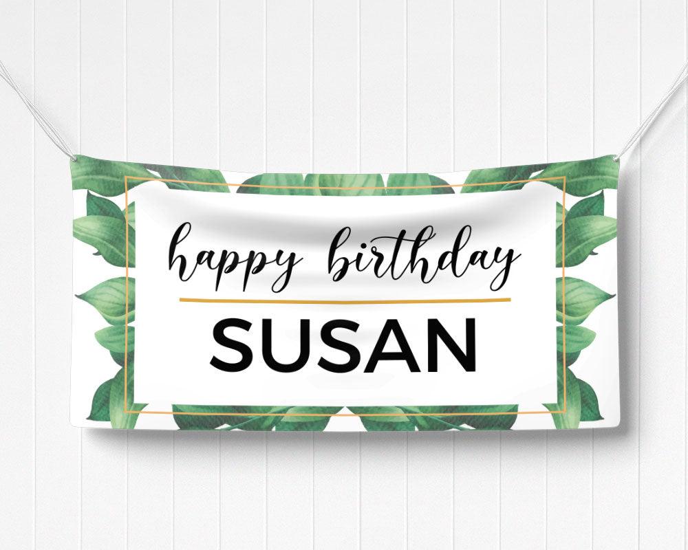 Leaves Birthday Banner - goprintplus