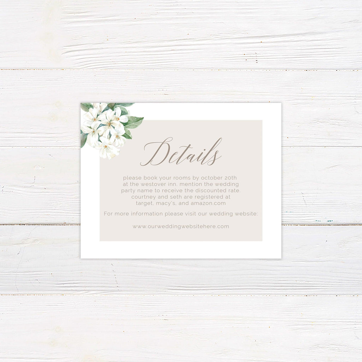 Light Floral Details Cards - goprintplus