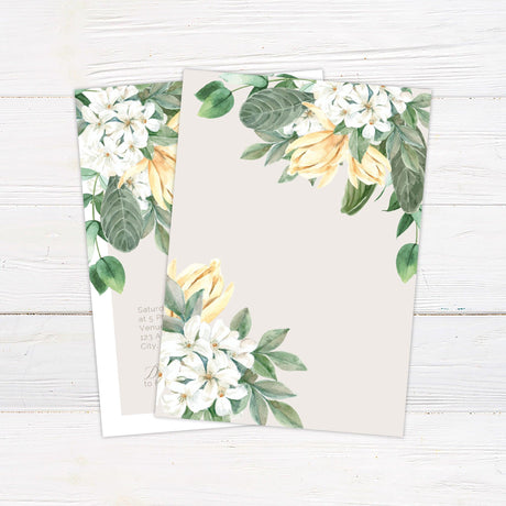 Light Floral Invitations - goprintplus