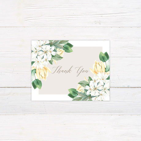 Light Floral Thank You Card - goprintplus