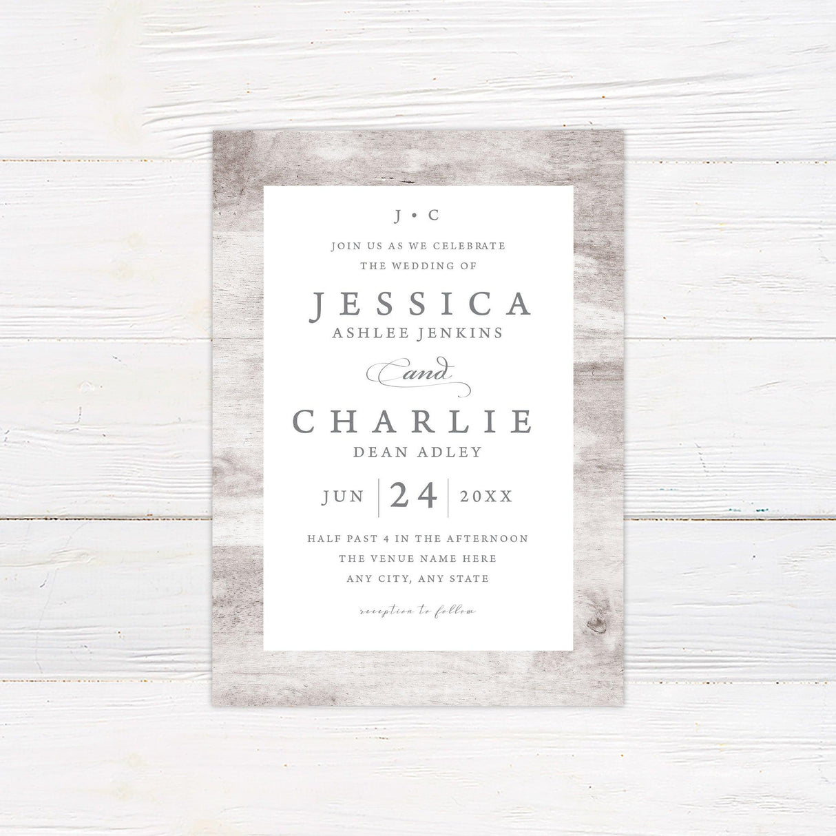 Light Wood Invitations - goprintplus