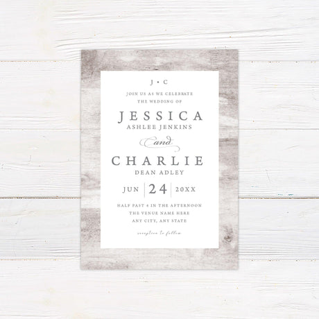 Light Wood Invitations - goprintplus