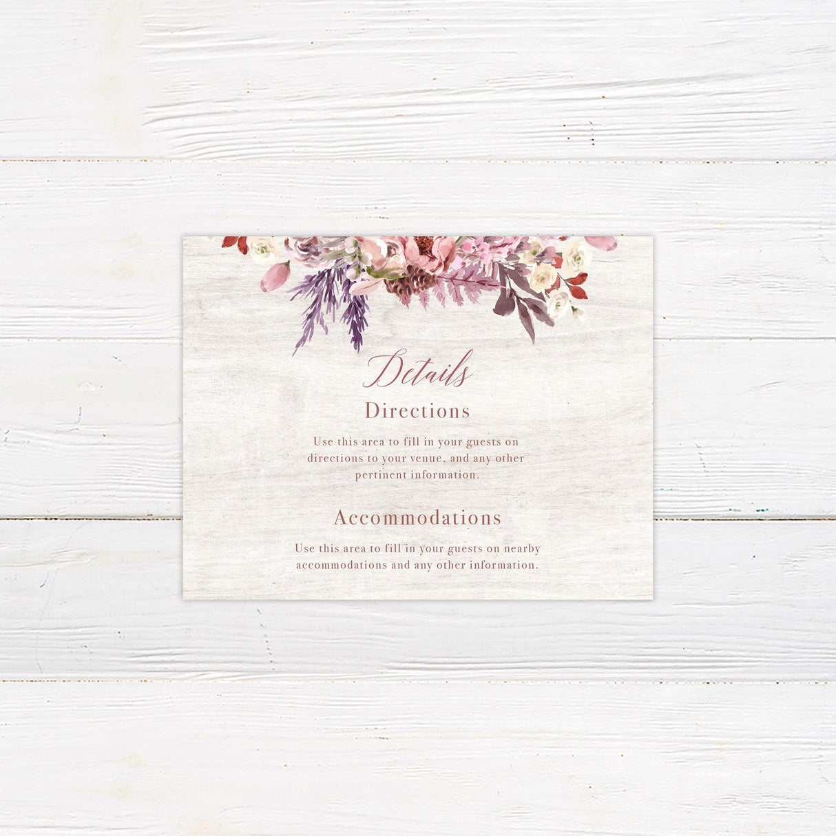 Lilac Garden Details Cards - goprintplus