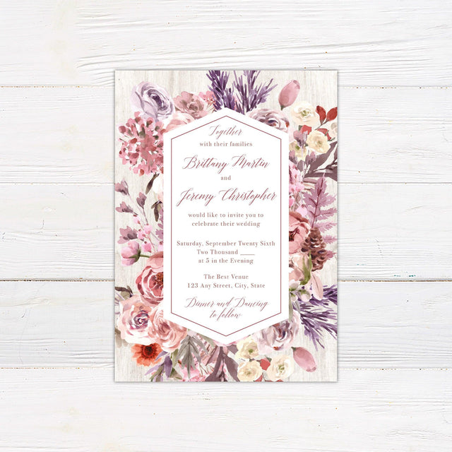 Lilac Garden Invitations - goprintplus