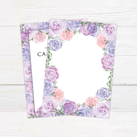 Lilac and Pink Roses Invitations - goprintplus